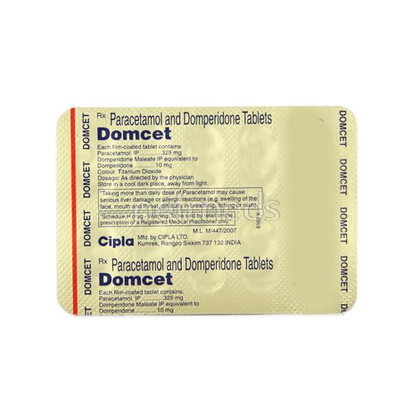 Domcet  Paracetamol 325 MG - 10 Strips